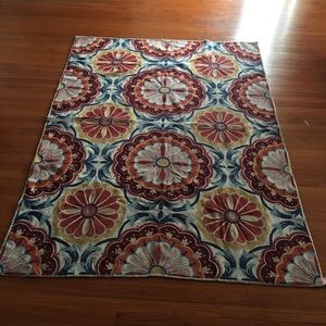 Handstitched wool kashmir Area Rug 5x7